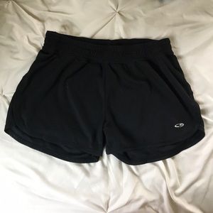 Black running shorts